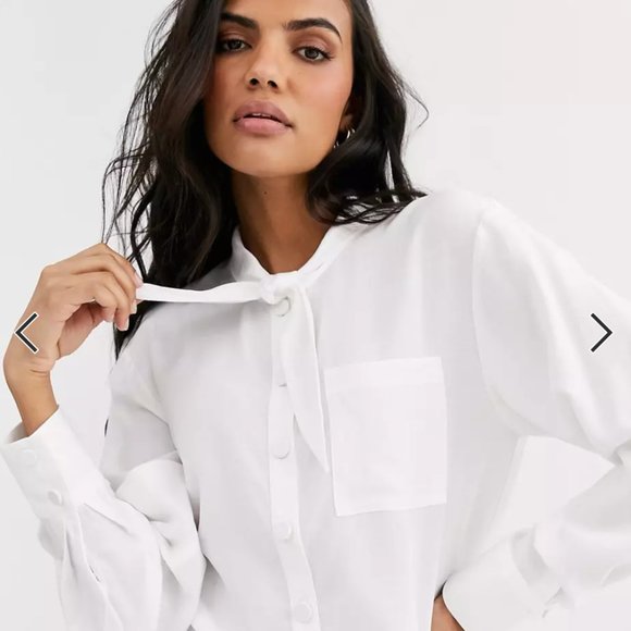 ASOS || WESTERN TIE BLOUSE - Picture 1 of 3